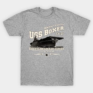 USS BOXER CV-21 Aircraft carrier veterans T-Shirt